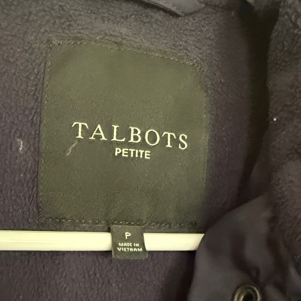 Talbots Women's Dark blue Quilted riding Vest pockets petite small - Picture 4 of 10
